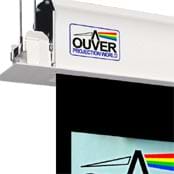 Pantalla el�ctrica de techo empotrable Ouver Ceiling Cine - PSO tambi�n nos permite a�adir tela negra adicional (Zona DROP) en la parte superior de la pantalla para ajustar el �rea de visi�n.