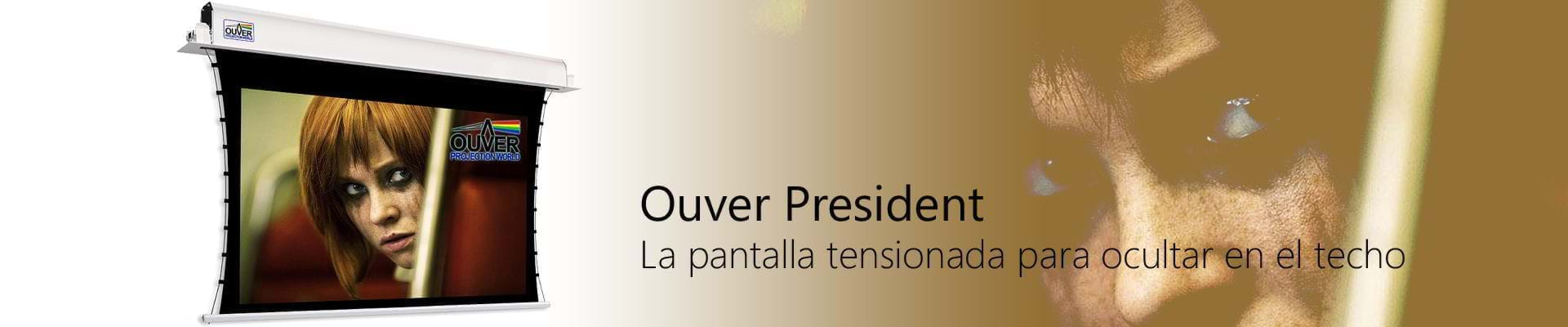 Pantalla de techo empotrable tensionada Ouver President